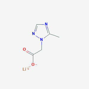 molecular formula C5H6LiN3O2 B2920985 Lithium;2-(5-methyl-1,2,4-triazol-1-yl)acetate CAS No. 2411257-32-2
