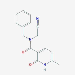 molecular formula C16H15N3O2 B2920987 N-benzyl-N-(cyanomethyl)-6-methyl-2-oxo-1,2-dihydropyridine-3-carboxamide CAS No. 1375250-95-5