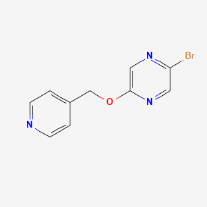 molecular formula C10H8BrN3O B2921003 2-溴-5-(吡啶-4-基甲氧基)吡嗪 CAS No. 2089917-75-7