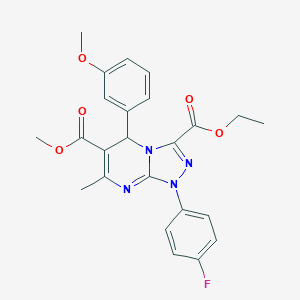 3-Ethyl 6-methyl 1-(4-fluorophenyl)-5-(3-methoxyphenyl)-7-methyl-1,5-dihydro[1,2,4]triazolo[4,3-a]pyrimidine-3,6-dicarboxylate