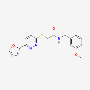 2-[6-(furan-2-yl)pyridazin-3-yl]sulfanyl-N-[(3-methoxyphenyl)methyl]acetamide