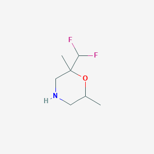 molecular formula C7H13F2NO B2921020 2-(Difluoromethyl)-2,6-dimethylmorpholine CAS No. 2031260-50-9