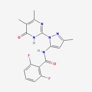 N-(1-(4,5-dimethyl-6-oxo-1,6-dihydropyrimidin-2-yl)-3-methyl-1H-pyrazol-5-yl)-2,6-difluorobenzamide