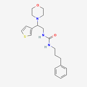 molecular formula C20H27N3O2S B2921024 1-(2-Morpholino-2-(thiophen-3-yl)ethyl)-3-(3-phenylpropyl)urea CAS No. 1172729-38-2