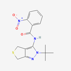 N-(2-(tert-butyl)-4,6-dihydro-2H-thieno[3,4-c]pyrazol-3-yl)-2-nitrobenzamide