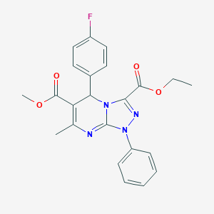 molecular formula C23H21FN4O4 B292105 3-Ethyl 6-methyl 5-(4-fluorophenyl)-7-methyl-1-phenyl-1,5-dihydro[1,2,4]triazolo[4,3-a]pyrimidine-3,6-dicarboxylate 