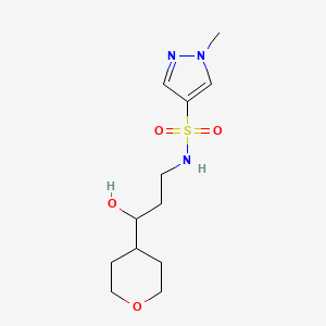 N-(3-hydroxy-3-(tetrahydro-2H-pyran-4-yl)propyl)-1-methyl-1H-pyrazole-4-sulfonamide