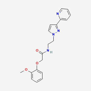 molecular formula C19H20N4O3 B2921081 2-(2-methoxyphenoxy)-N-(2-(3-(pyridin-2-yl)-1H-pyrazol-1-yl)ethyl)acetamide CAS No. 1448058-68-1