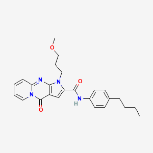 molecular formula C25H28N4O3 B2921083 N-(4-丁基苯基)-1-(3-甲氧基丙基)-4-氧代-1,4-二氢吡啶并[1,2-a]吡咯并[2,3-d]嘧啶-2-甲酰胺 CAS No. 902037-16-5