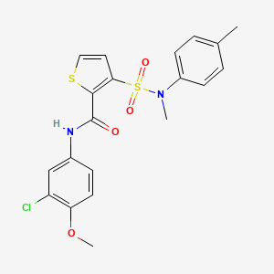 molecular formula C20H19ClN2O4S2 B2921084 N-(3-chloro-4-methoxyphenyl)-3-[methyl(4-methylphenyl)sulfamoyl]thiophene-2-carboxamide CAS No. 1207033-87-1