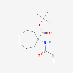 molecular formula C15H25NO3 B2921088 Tert-butyl 1-(prop-2-enamido)cycloheptane-1-carboxylate CAS No. 2094592-80-8