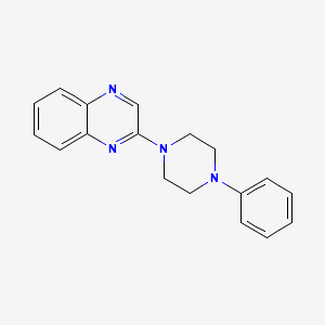 molecular formula C18H18N4 B2921091 2-(4-Phenyl-1-piperazinyl)quinoxaline CAS No. 338977-24-5