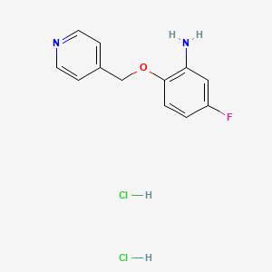 molecular formula C12H13Cl2FN2O B2921096 5-氟-2-(吡啶-4-基甲氧基)苯胺二盐酸盐 CAS No. 1349718-64-4