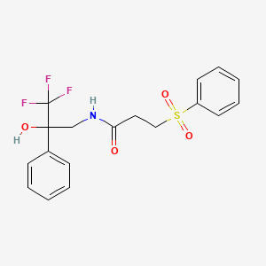 3-(benzenesulfonyl)-N-(3,3,3-trifluoro-2-hydroxy-2-phenylpropyl)propanamide