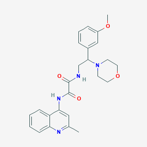 molecular formula C25H28N4O4 B2921108 N1-(2-(3-methoxyphenyl)-2-morpholinoethyl)-N2-(2-methylquinolin-4-yl)oxalamide CAS No. 942012-41-1