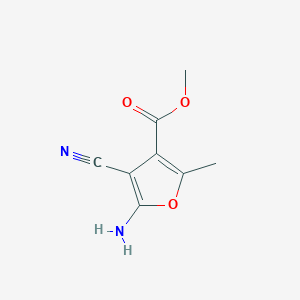 molecular formula C8H8N2O3 B2921119 Methyl 5-amino-4-cyano-2-methylfuran-3-carboxylate CAS No. 524926-69-0
