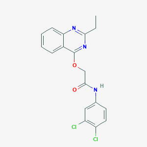 molecular formula C18H15Cl2N3O2 B2921131 N-(3,4-dichlorophenyl)-2-[(2-ethylquinazolin-4-yl)oxy]acetamide CAS No. 1115871-39-0