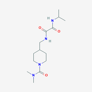 molecular formula C14H26N4O3 B2921132 N1-((1-(二甲基氨基羰基)哌啶-4-基)甲基)-N2-异丙基草酰胺 CAS No. 2034284-08-5