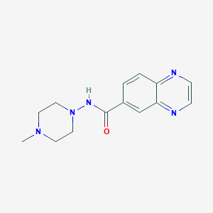 molecular formula C14H17N5O B2921133 N-(4-methylpiperazin-1-yl)quinoxaline-6-carboxamide CAS No. 881438-32-0