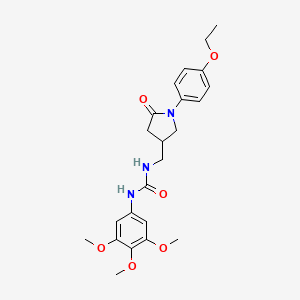 molecular formula C23H29N3O6 B2921145 1-((1-(4-乙氧基苯基)-5-氧代吡咯烷-3-基)甲基)-3-(3,4,5-三甲氧基苯基)脲 CAS No. 954636-34-1