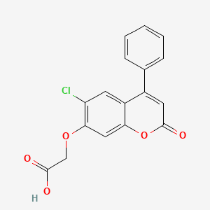 molecular formula C17H11ClO5 B2921151 [(6-chloro-2-oxo-4-phenyl-2H-chromen-7-yl)oxy]acetic acid CAS No. 130181-10-1