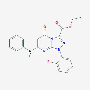 Ethyl 7-anilino-1-(2-fluorophenyl)-5-oxo-1,5-dihydro[1,2,4]triazolo[4,3-a]pyrimidine-3-carboxylate