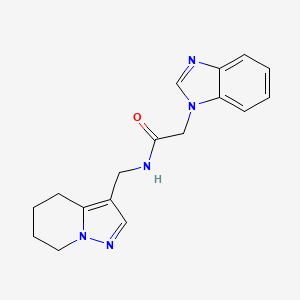 molecular formula C17H19N5O B2921173 2-(1H-苯并[d]咪唑-1-基)-N-((4,5,6,7-四氢吡唑并[1,5-a]吡啶-3-基)甲基)乙酰胺 CAS No. 2034340-47-9