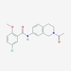 molecular formula C19H19ClN2O3 B2921205 N-(2-acetyl-1,2,3,4-tetrahydroisoquinolin-7-yl)-5-chloro-2-methoxybenzamide CAS No. 955756-35-1