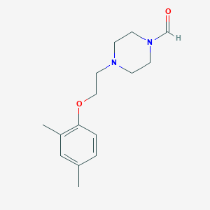 molecular formula C15H22N2O2 B2921213 4-[2-(2,4-二甲基苯氧基)乙基]哌嗪-1-甲醛 CAS No. 866155-41-1