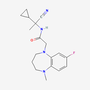 molecular formula C18H23FN4O B2921224 N-(1-氰基-1-环丙基乙基)-2-(7-氟-1-甲基-3,4-二氢-2H-1,5-苯并二氮杂卓-5-基)乙酰胺 CAS No. 1385281-17-3