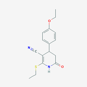 B2921226 4-(4-Ethoxyphenyl)-2-(ethylthio)-6-oxo-1,4,5,6-tetrahydropyridine-3-carbonitrile CAS No. 330181-73-2