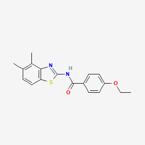 molecular formula C18H18N2O2S B2921234 N-(4,5-二甲基-1,3-苯并噻唑-2-基)-4-乙氧基苯甲酰胺 CAS No. 888409-74-3