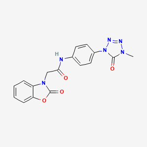 B2921236 N-(4-(4-methyl-5-oxo-4,5-dihydro-1H-tetrazol-1-yl)phenyl)-2-(2-oxobenzo[d]oxazol-3(2H)-yl)acetamide CAS No. 1396875-92-5