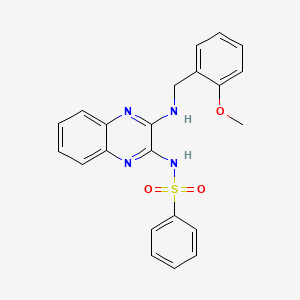 B2921243 N-[3-[(2-methoxyphenyl)methylamino]quinoxalin-2-yl]benzenesulfonamide CAS No. 716331-36-1