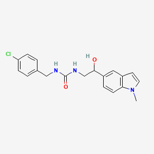 B2921245 1-(4-chlorobenzyl)-3-(2-hydroxy-2-(1-methyl-1H-indol-5-yl)ethyl)urea CAS No. 2034527-98-3