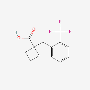 molecular formula C13H13F3O2 B2921246 1-[2-(三氟甲基)苄基]环丁烷甲酸 CAS No. 1439900-63-6
