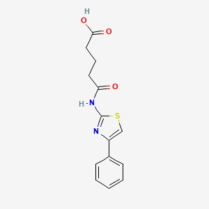 B2921253 5-Oxo-5-[(4-phenyl-1,3-thiazol-2-yl)amino]pentanoic acid CAS No. 306280-68-2