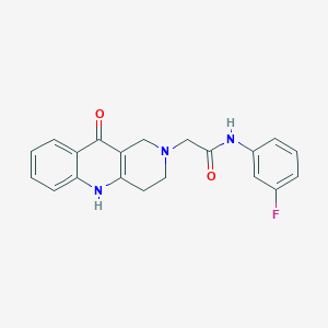 B2921255 N-(3-fluorophenyl)-2-(10-oxo-3,4,5,10-tetrahydrobenzo[b][1,6]naphthyridin-2(1H)-yl)acetamide CAS No. 1251688-46-6