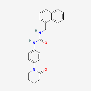 molecular formula C23H23N3O2 B2921289 1-(萘-1-基甲基)-3-(4-(2-氧代哌啶-1-基)苯基)脲 CAS No. 1207034-87-4