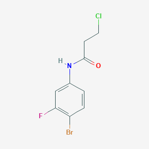 molecular formula C9H8BrClFNO B2921293 N-(4-溴-3-氟苯基)-3-氯丙酰胺 CAS No. 1495360-88-7