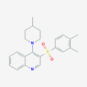 B2921295 3-(3,4-Dimethylbenzenesulfonyl)-4-(4-methylpiperidin-1-yl)quinoline CAS No. 872208-44-1
