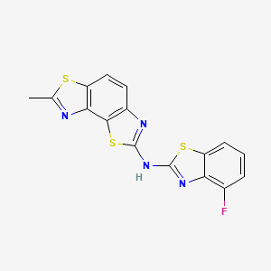 molecular formula C16H9FN4S3 B2921313 N-(4-氟-1,3-苯并噻唑-2-基)-7-甲基-[1,3]噻唑并[5,4-e][1,3]苯并噻唑-2-胺 CAS No. 862974-89-8