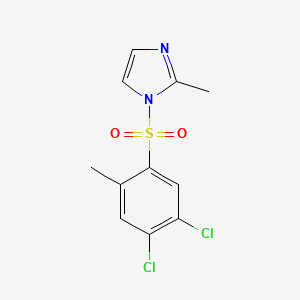 molecular formula C11H10Cl2N2O2S B2921324 4,5-Dichloro-2-methyl-1-[(2-methylimidazolyl)sulfonyl]benzene CAS No. 898639-52-6