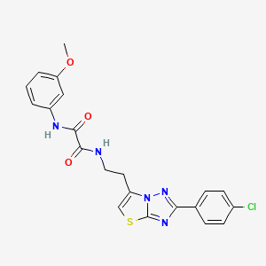 N1-(2-(2-(4-chlorophenyl)thiazolo[3,2-b][1,2,4]triazol-6-yl)ethyl)-N2-(3-methoxyphenyl)oxalamide