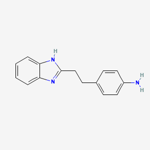 molecular formula C15H15N3 B2921329 4-[2-(1H-苯并咪唑-2-基)-乙基]-苯胺 CAS No. 313524-30-0