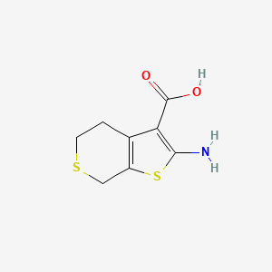 molecular formula C8H9NO2S2 B2921332 2-氨基-4H,5H,7H-噻并[2,3-c]噻吡喃-3-羧酸 CAS No. 923010-76-8