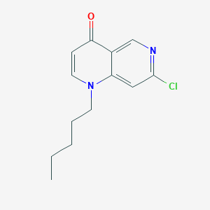 molecular formula C13H15ClN2O B2921339 7-Chloro-1-pentyl-1,4-dihydro-1,6-naphthyridin-4-one CAS No. 2094343-32-3