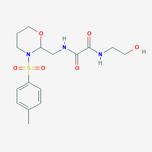 N1-(2-hydroxyethyl)-N2-((3-tosyl-1,3-oxazinan-2-yl)methyl)oxalamide