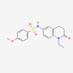 molecular formula C18H20N2O4S B2921346 N-(1-乙基-2-氧代-1,2,3,4-四氢喹啉-6-基)-4-甲氧基苯磺酰胺 CAS No. 922026-28-6