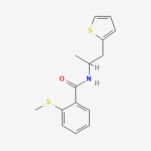 B2921359 2-(methylthio)-N-(1-(thiophen-2-yl)propan-2-yl)benzamide CAS No. 1210627-23-8